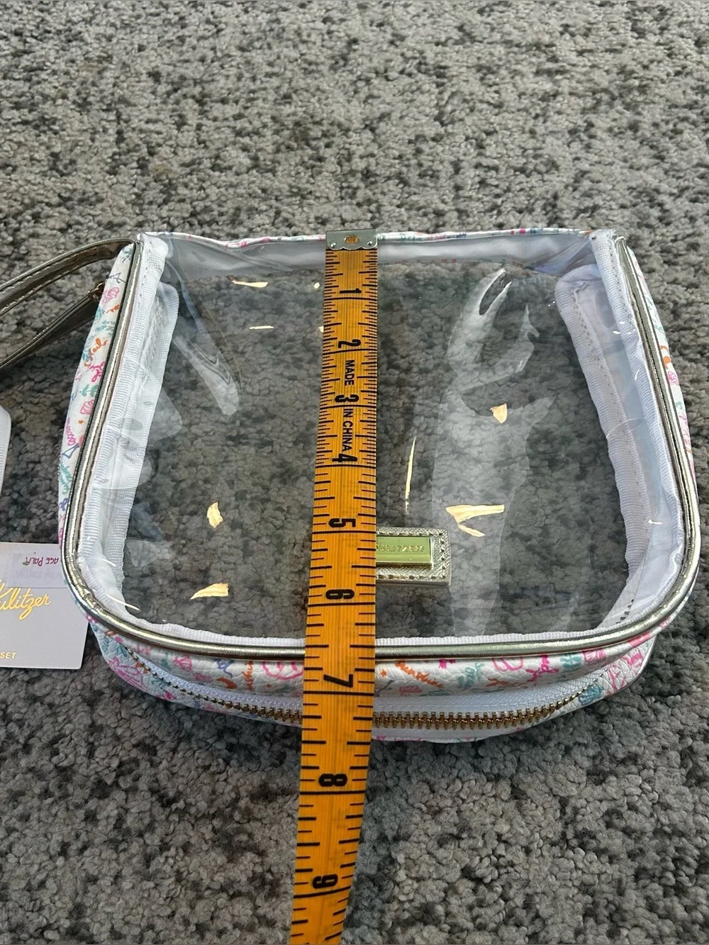 BUNDLE NWT Lilly Pulitzer Transparent Game Day Travel Bag & Elliot Sunglasses